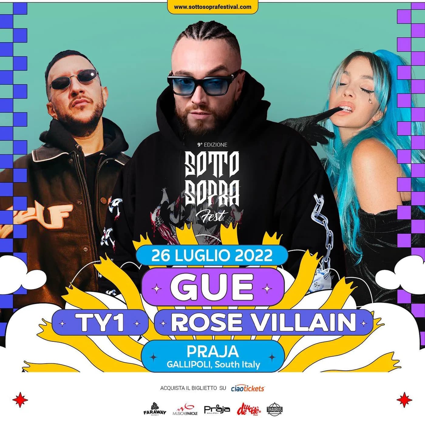 GUÈ, ROSE VILLAIN E DJ TY1 al Sottosopra Fest! ✨