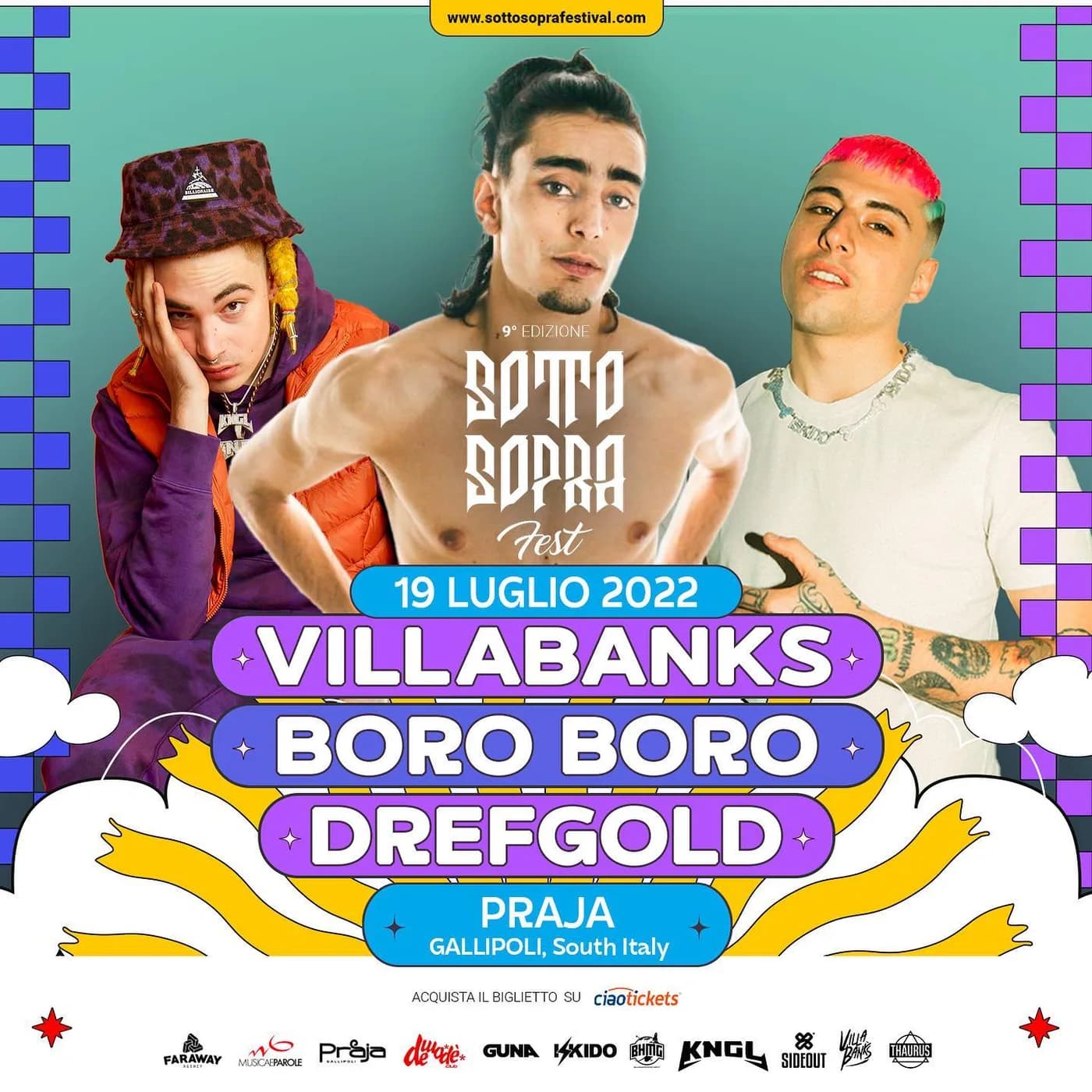 VILLABANKS, BOROBORO E DREFGOLD al Sottosopra Fest!