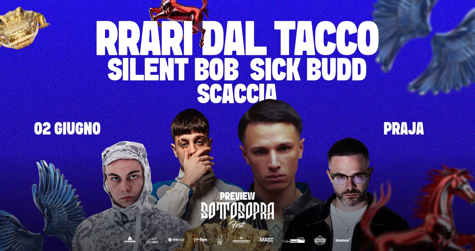 RRari Dal Tacco, Silent Bob, Sick Budd, Scaccia