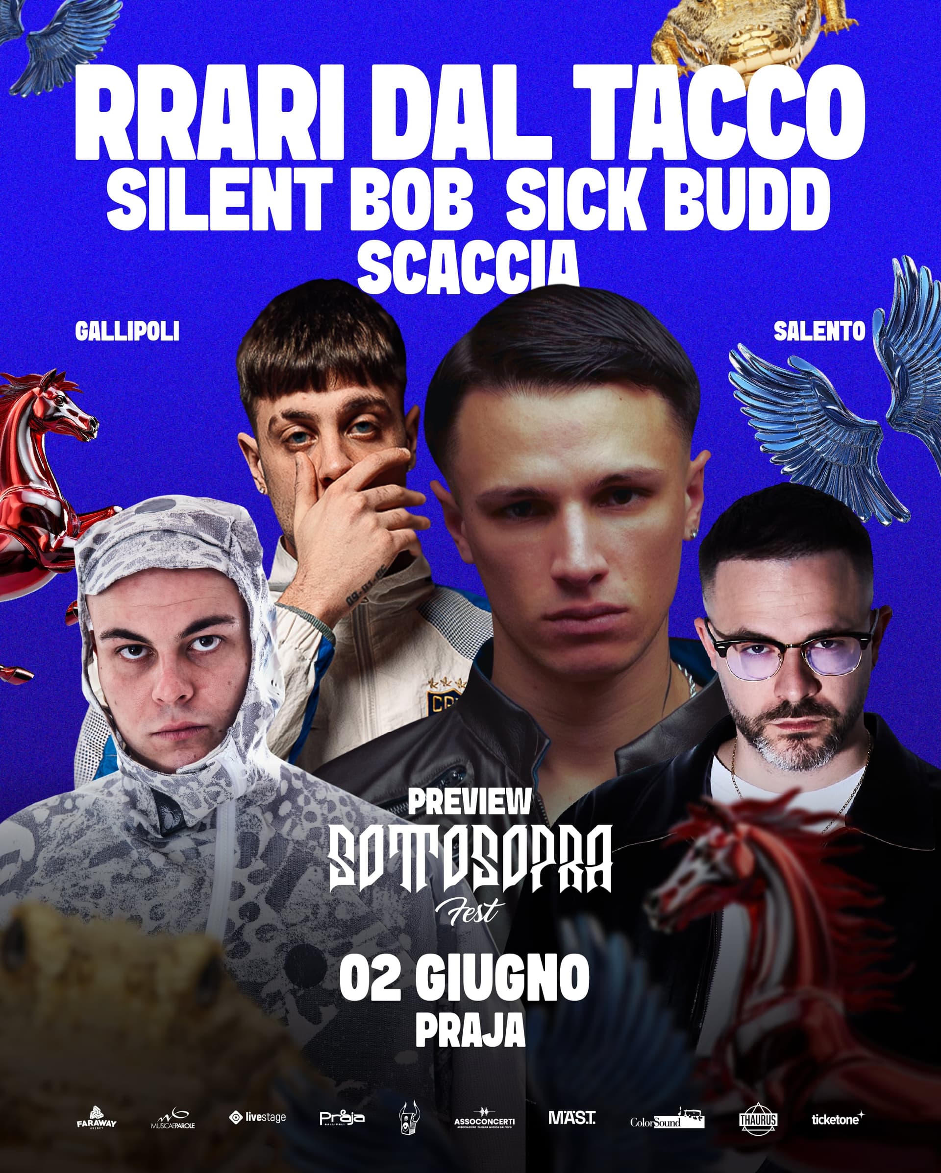 RRari Dal Tacco, Silent Bob, Sick Budd, Scaccia