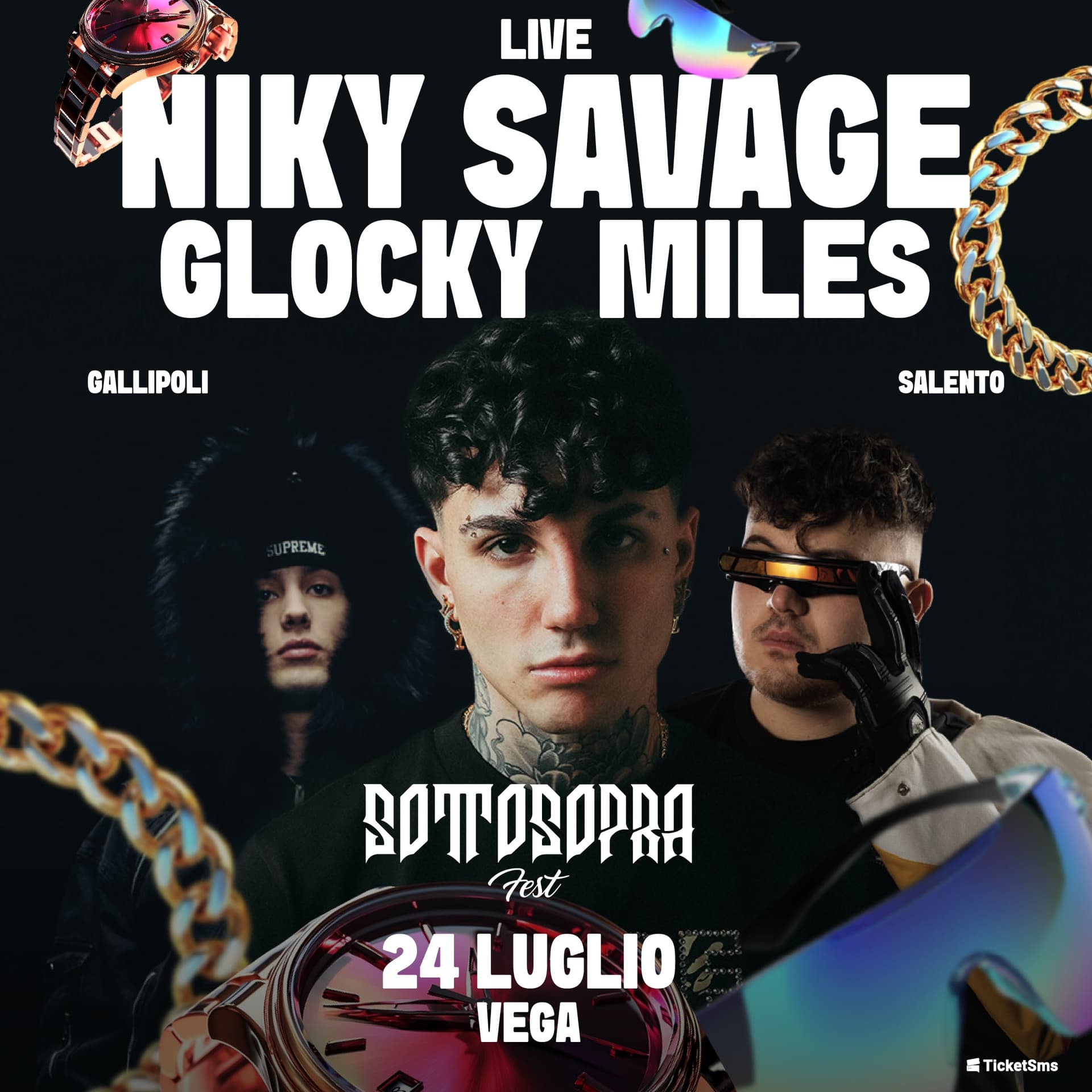 Niky Savage, Glocky, Miles @ Sottosopra Fest – 24 luglio 2025, Gallipoli